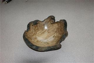 Spalted holly natural edge bowl by Bill Burden